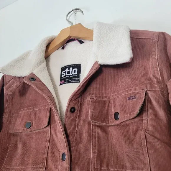 Stio Mauve Corduroy Jacket with White Collar - Picture 2 of 7